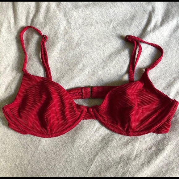 BILLABONG Red Pin Up Bikini Top - Picture 2 of 4